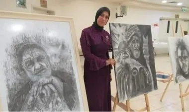 الفحماوية ختام اغباريه في درب الفن التشكيلي 