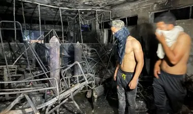 العراق:   أكثر من٨٢ حالة وفاة، ضحايا حريق مستشفى بن الخطيب في بغداد