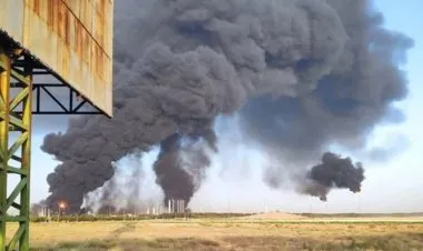 حريق ضخم في مصفاة بترول في إيران