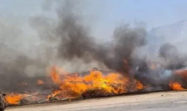 استمرار اندلاع الحرائق في الجليل بسبب الصواريخ اللبنانية