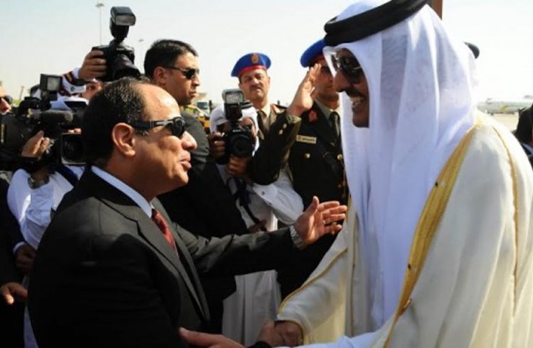 السيسي يلتقي أمير قطر في بغداد