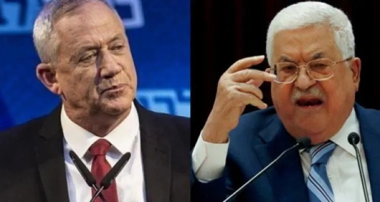 إجتماع محمود عباس  بوزير الحرب في حكومة الاحتلال، بيني غانتس