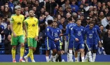 تشيلسي يؤمن صدارته للدوري الإنجليزي الممتاز بسباعية في شباك نوريتش