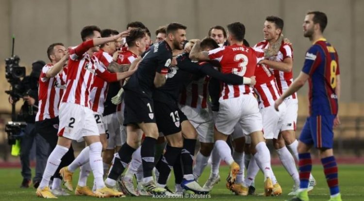 بالصور : بلباو بطل كاس السوبر في مباراة طرد ميسي