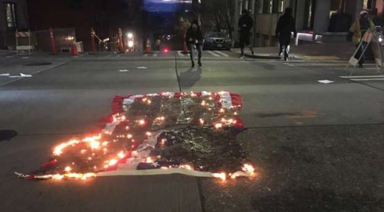 بالفيديو والصور: احتجاجات وتدمير ضد الرئيس الجديد بايدن