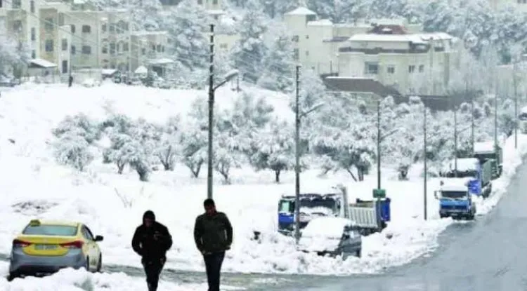 تساقط الثلوج في اغلب مناطق الاردن