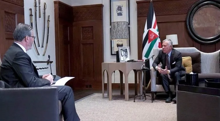 العاهل الأردني: حل الدولتين سبيل تحقيق السلام بالمنطقة