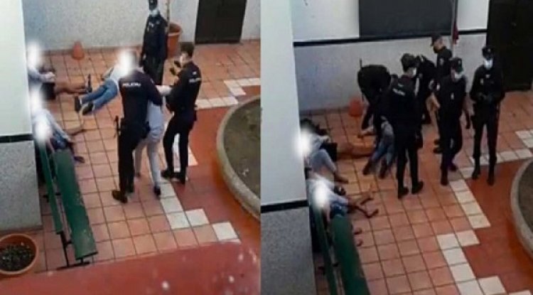 فيديو يوثق تعرض مهاجرين قاصرين مغاربة للضرب من قبل الشرطة في مسجد