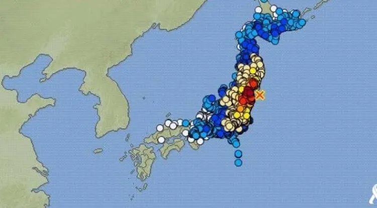 زلزال يهز فوكوشيما قوته المبدئية تبلغ 7.1 درجة.