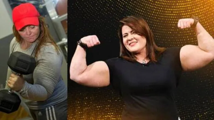 أقوى امرأة عربية ترفع بذراع واحدة 85 كيلوغراما