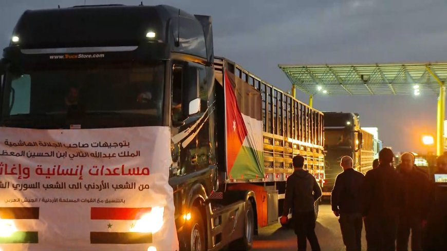 14 شاحنة مساعدات أردنية إلى سوريا