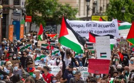 مسيرات بإسبانيا تضامنا مع فلسطين بذكرى يوم الأرض