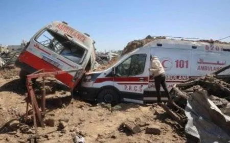 الصليب الأحمر يعرب عن صدمته لإعدام الاحتلال 14 مسعفًا في رفح