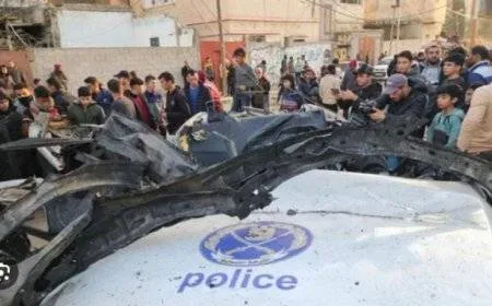 4 شهداء بينهم شرطيان باستهداف إسرائيلي في دير البلح وسط القطاع