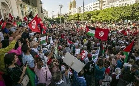 تونس: مسيرة تضامنية تنديدا بحرب الإبادة في فلسطين