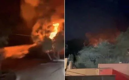 نشوب حريق إثر سقوط مسيّرة مجهولة المصدر جنوب عمّان