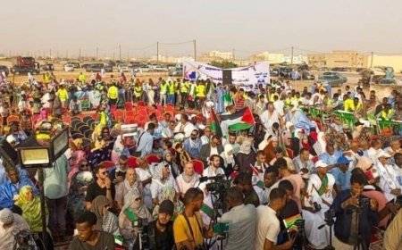 آلاف الموريتانيين يطالبون بوقف الإبادة الإسرائيلية في غزة