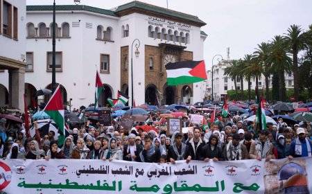 مغاربة يحتجون بميناء الدار البيضاء على رسو سفينة متجهة لإسرائيل