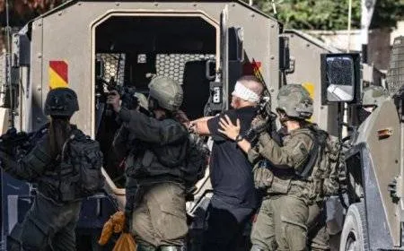 قوات الاحتلال تعتقل 20 فلسطينيا من مناطق متفرقة في الضّفة الغربية