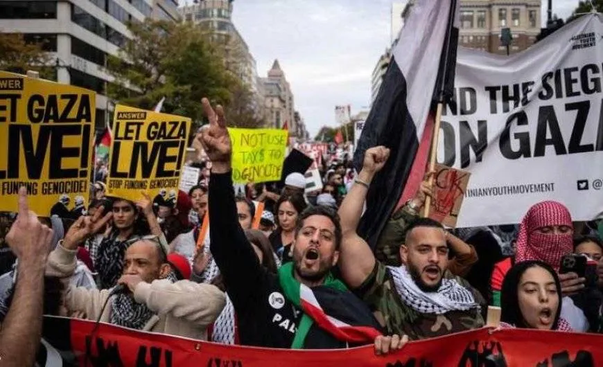 تظاهرات طلابية في جامعة "هارفارد" ضد الحرب على غزة