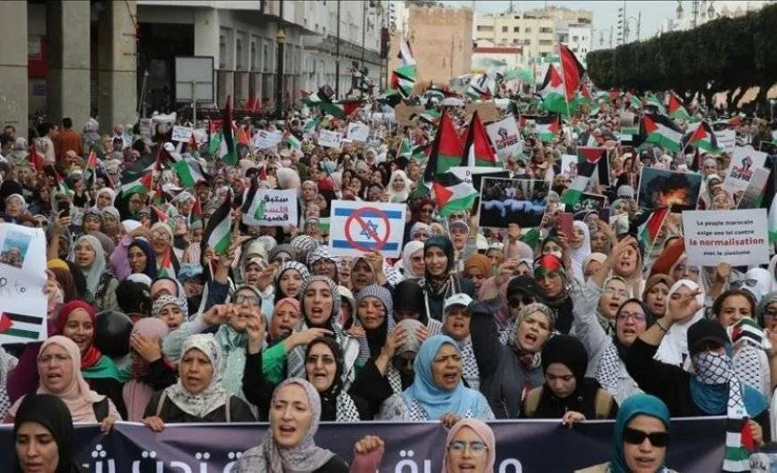 مسيرات بالمغرب احتجاجا على رسو سفينة بطنجة يشتبه حملها أسلحة لـ«إسرائيل»"