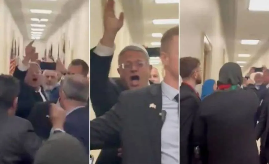 من داخل الكونغرس الأميركي..يطاردون بن غفير ويهتفون: مجرم حرب