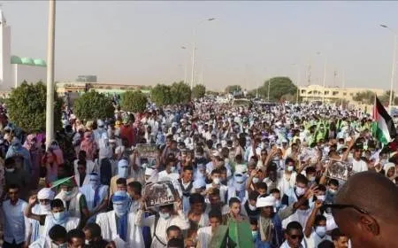 عمال موريتانيا يتضامون مع غزة