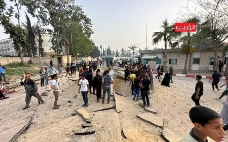 شهداء وجرحى بقصف المشفى الاوروبي