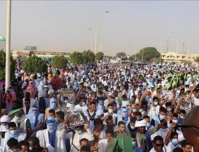 عمال موريتانيا يتضامون مع غزة