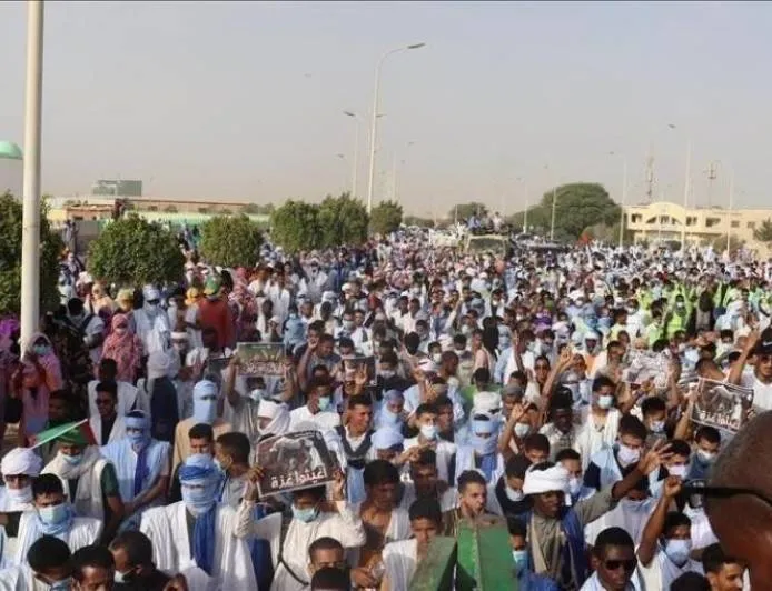 عمال موريتانيا يتضامون مع غزة