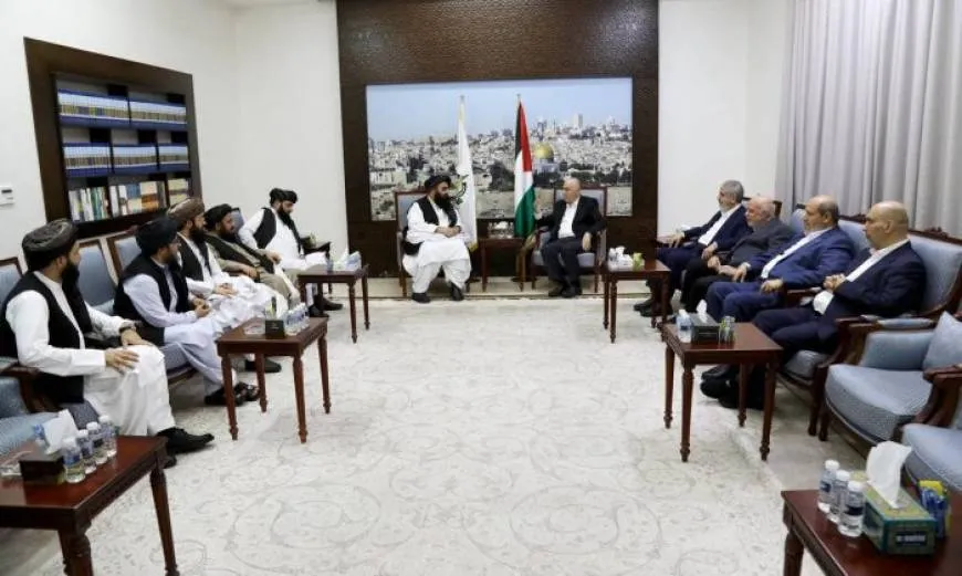 حماس تبحث مع  وزير الخارجية الأفغاني آخر مستجدات العدوان على غزة