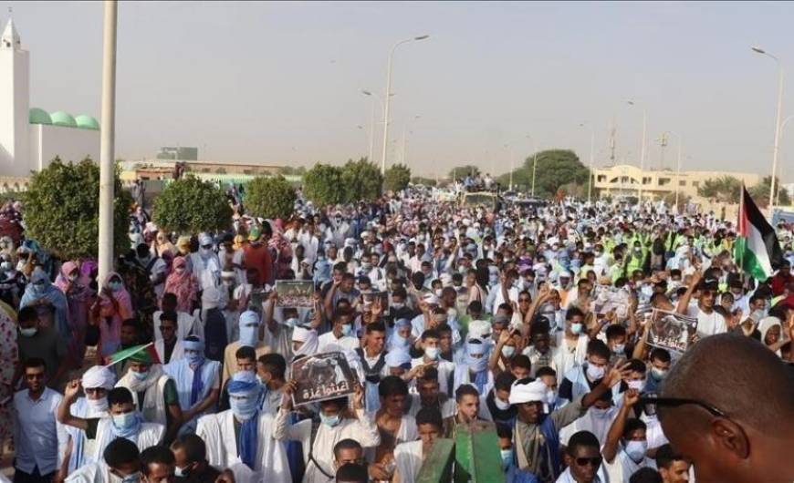 عمال موريتانيا يتضامون مع غزة