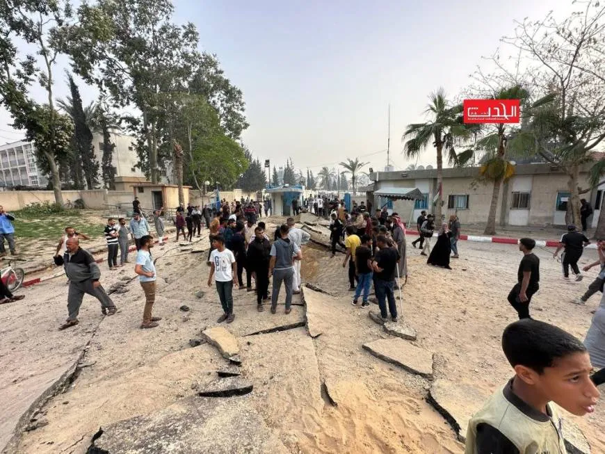 شهداء وجرحى بقصف المشفى الاوروبي