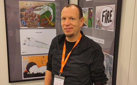 رسام هولندي يفوز بجائزة الكاريكاتير الأوروبي عن عمل يندد بالإبادة