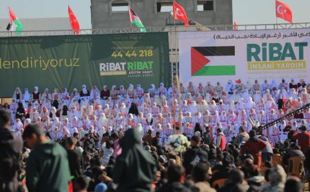 غزة تحتفي بزفاف 203 عريس وعروس في عرس جماعي بهيج