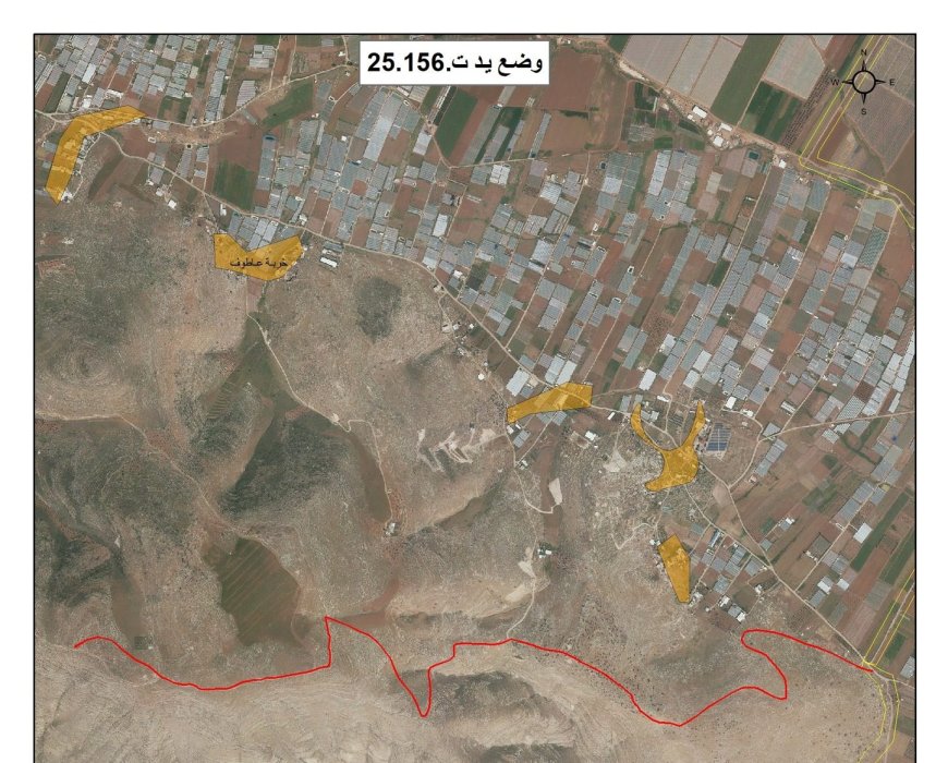 الاحتلال يقرر مصادرة عشرات الدونمات من أراضي المواطنين في طوباس