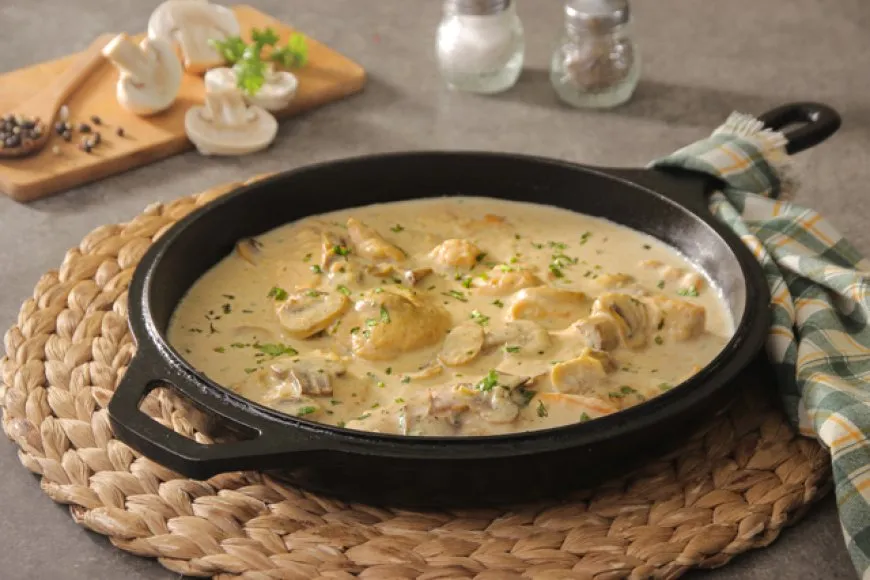 البيكاتا الإيطالية الأصلية بقطع المشروم الطازجة