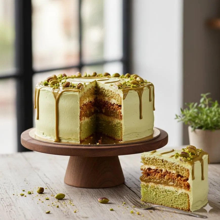 حلوى العام: كيكة الكرنشي بالفستق تكتسح مطابخنا في 2026