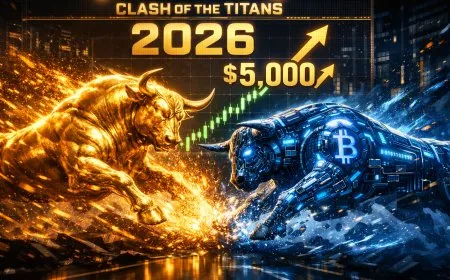 صراع الجبابرة 2026: الذهب يتفوق على البيتكوين في رحلة الـ 5000 دولار