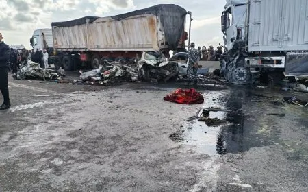 حادث طريق المنصورة بنها المروع في أول أيام رمضان بمصر