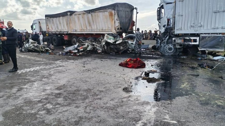 حادث طريق المنصورة بنها المروع في أول أيام رمضان بمصر