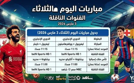 مباريات اليوم الثلاثاء والقنوات الناقلة: ليفربول وبرشلونة بالملاعب