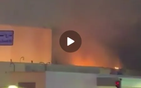 فيديو لحظة استهداف السفارة الأمريكية في دبي بصواريخ إيرانية