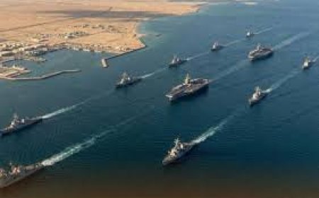 حريق قاعدة الأسطول الخامس في البحرين جراء هجوم إيراني