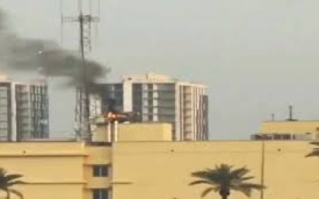 استهداف قاعدة أمريكا في مطار بغداد بصواريخ جديدة والسفارة تحذر رعاياها