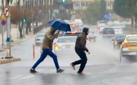 الأرصاد الجوية الأردنية تحذر من منخفض جوي وسيول قوية السبت
