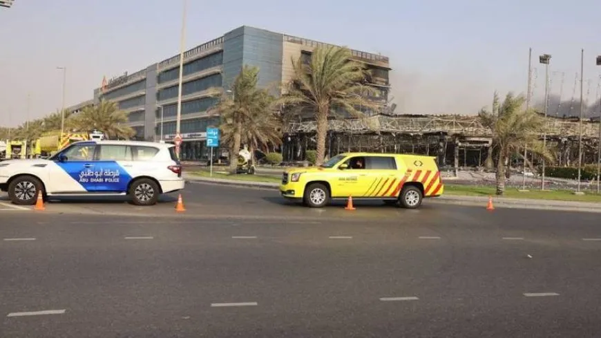حريق مصفح أبوظبي: السيطرة على حريق خزانات وقود نتيجة طائرة مسيرة