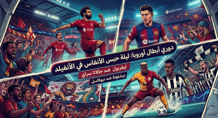 مباريات ليفربول وجالاتا سراي وبرشلونة ونيوكاسل بث مباشر