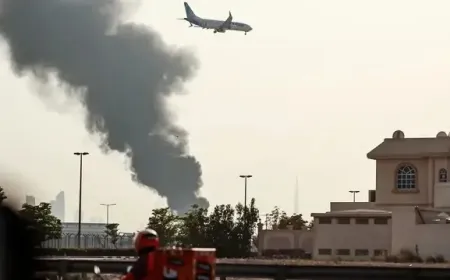 وفاة مصري وإصابة 4 في حريق منشآت حبشان للغاز بأبوظبي إثر سقوط شظايا