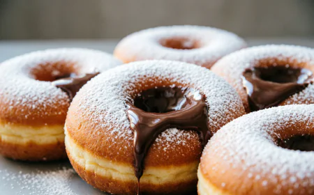 طريقة عمل الدونات المحشية بالشوكولاته